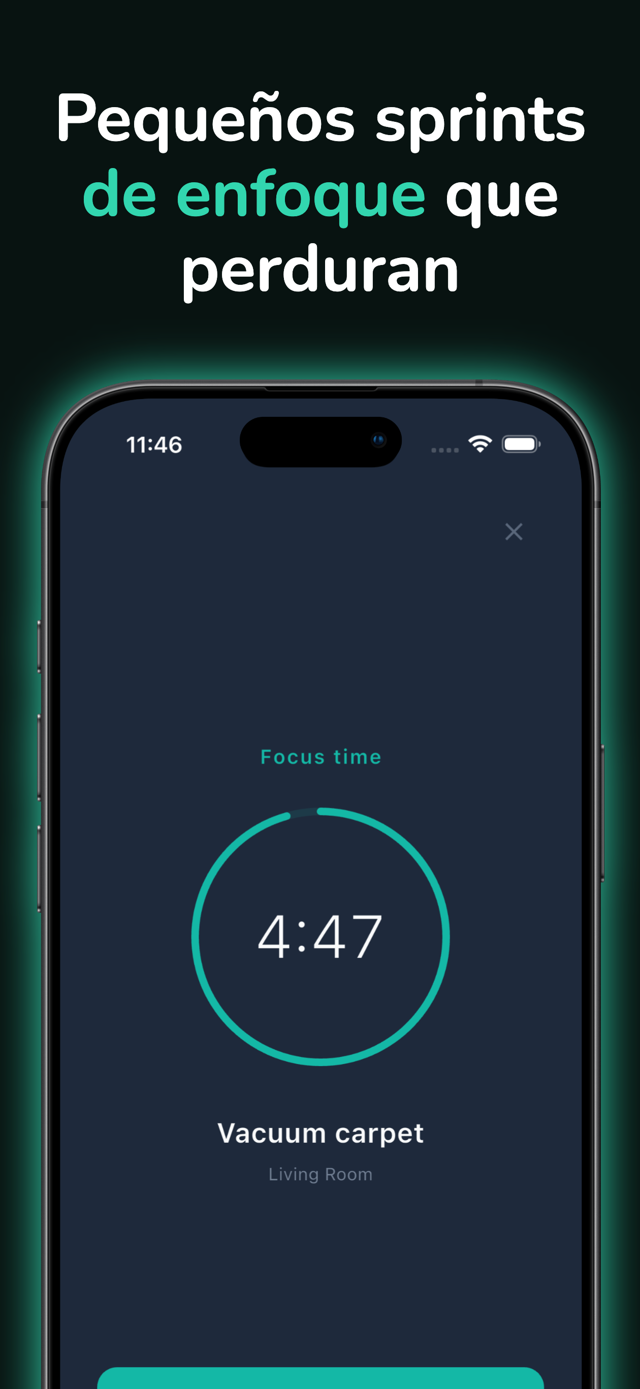 Temporizador para sesiones de limpieza express