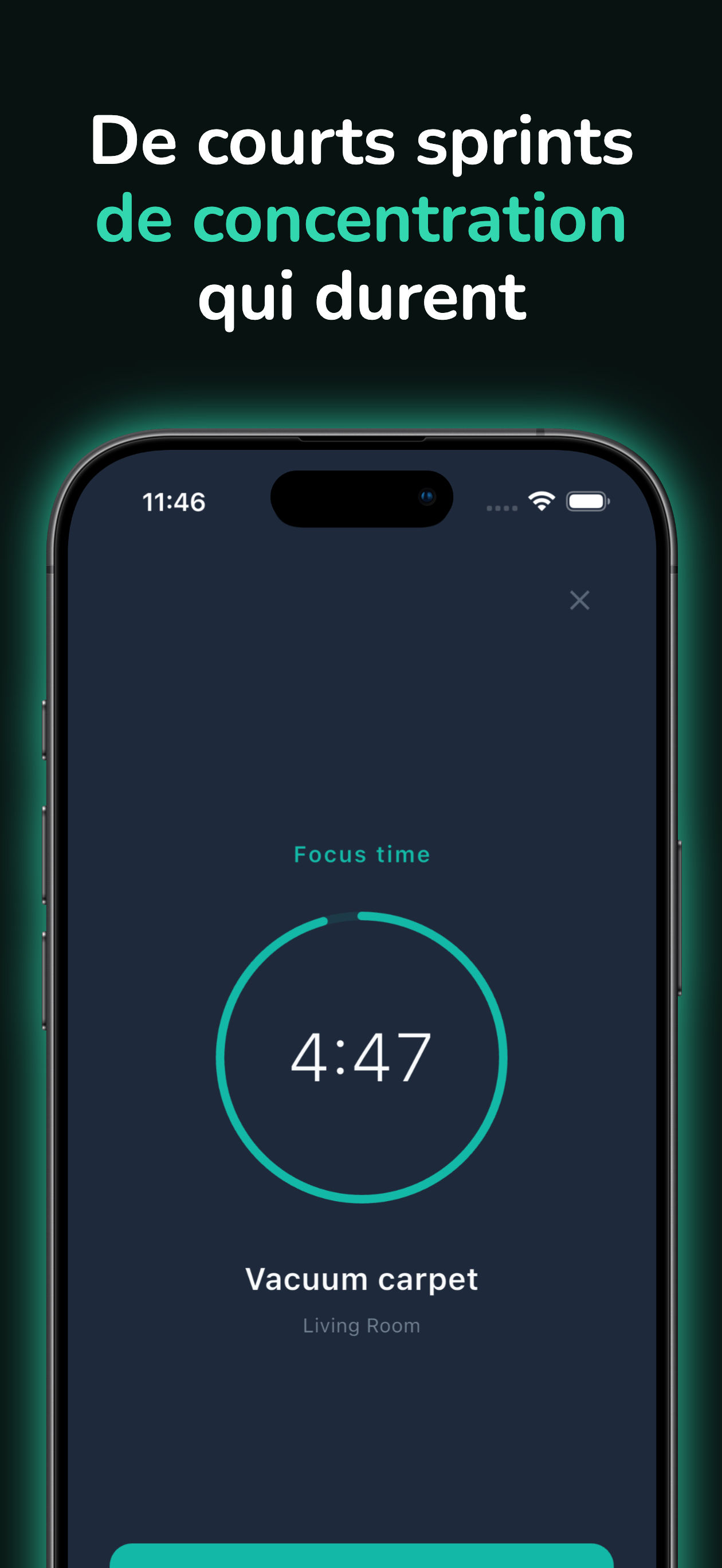 Minuteur pour les sessions de menage express