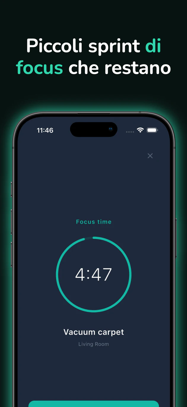 Timer per sessioni di pulizia rapida